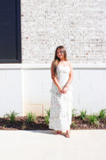 Floral Fantasy Asymmetrical Ruffled Maxi
Dress with Slit