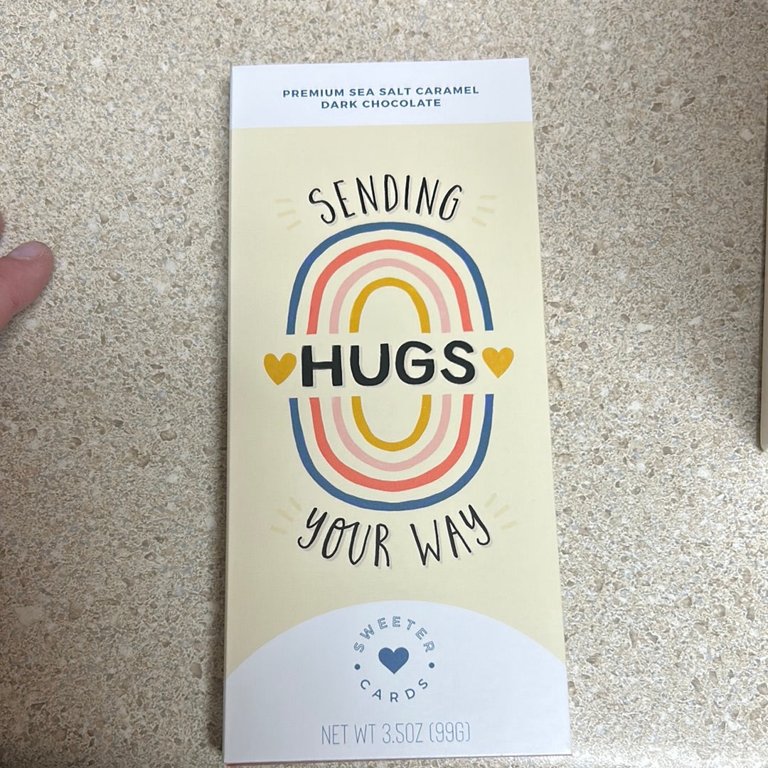 "Sending hugs your way" sweeter card.