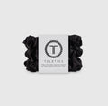 Black teletie silk scrunchies.