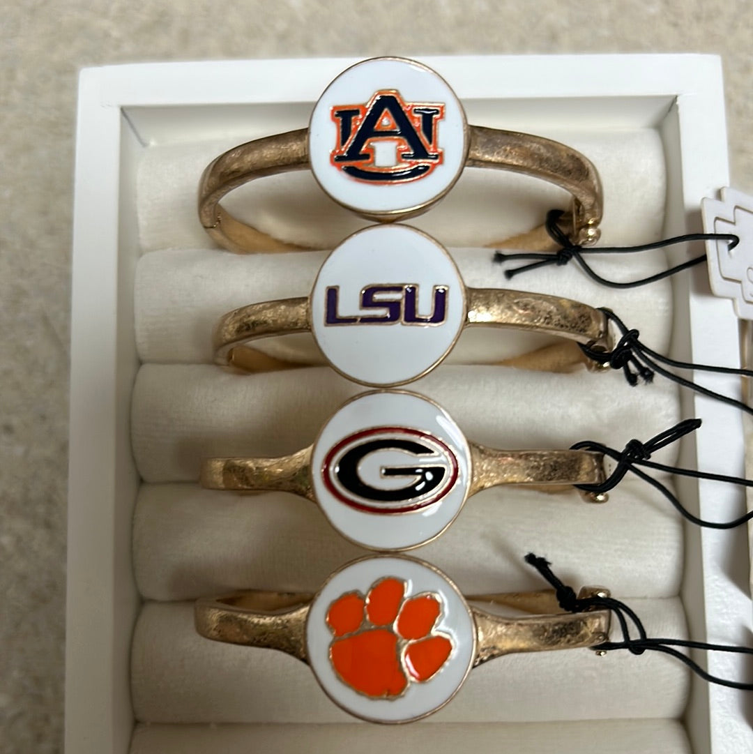 Assorted College Hinge Statement Bracelets.