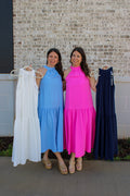 Halter Neck Sleeveless Midi Dress
