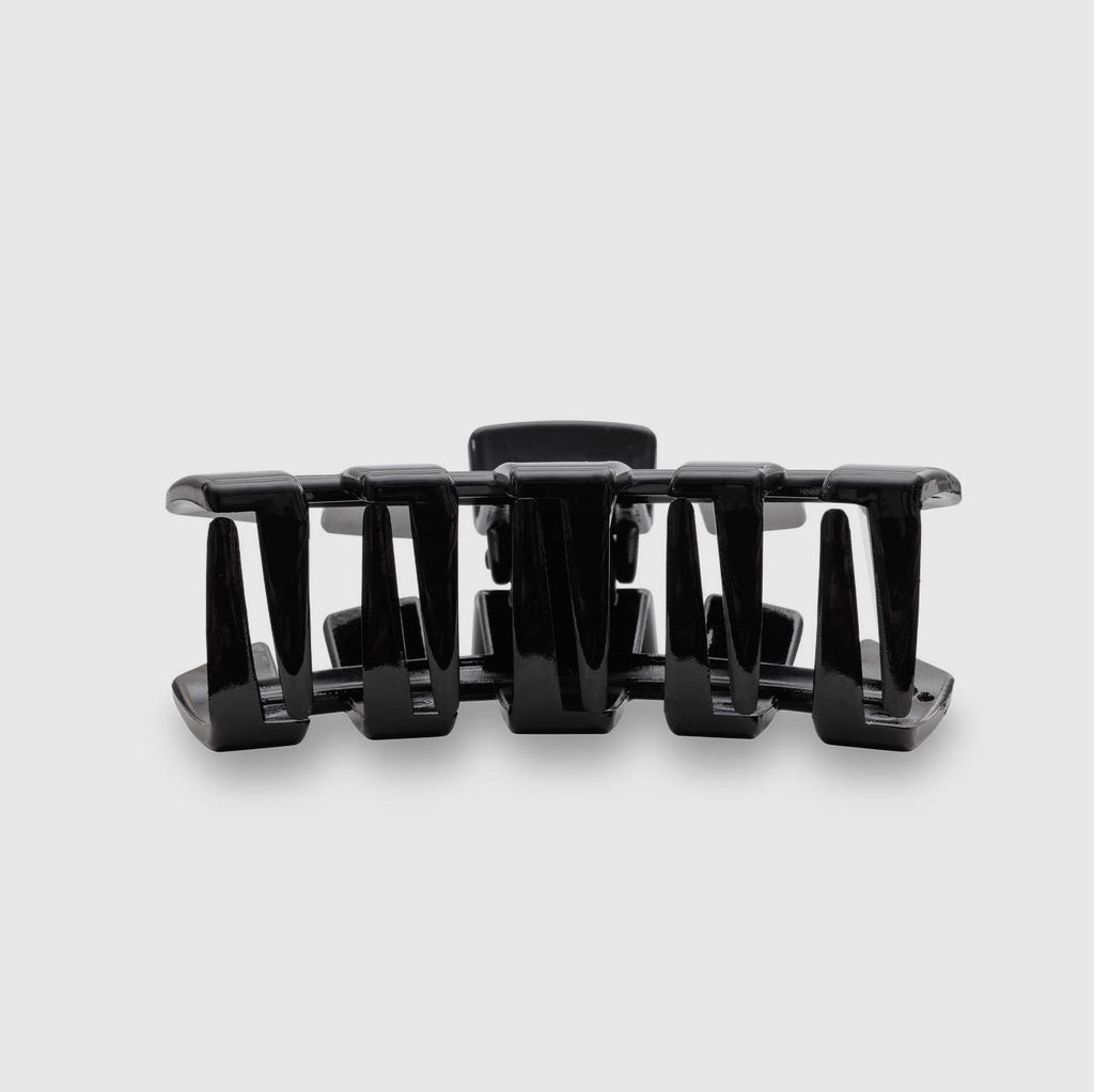 Jet black classic teletie claw clip.