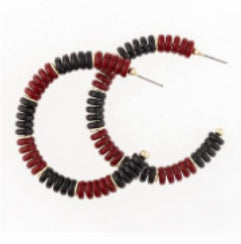 Garnet and Black GameDay Earrings