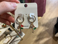 Golf Charm Dangled Hoops