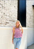 Gingham Bow Strap Peplum Top