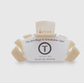Almond beige classic teletie claw clip.