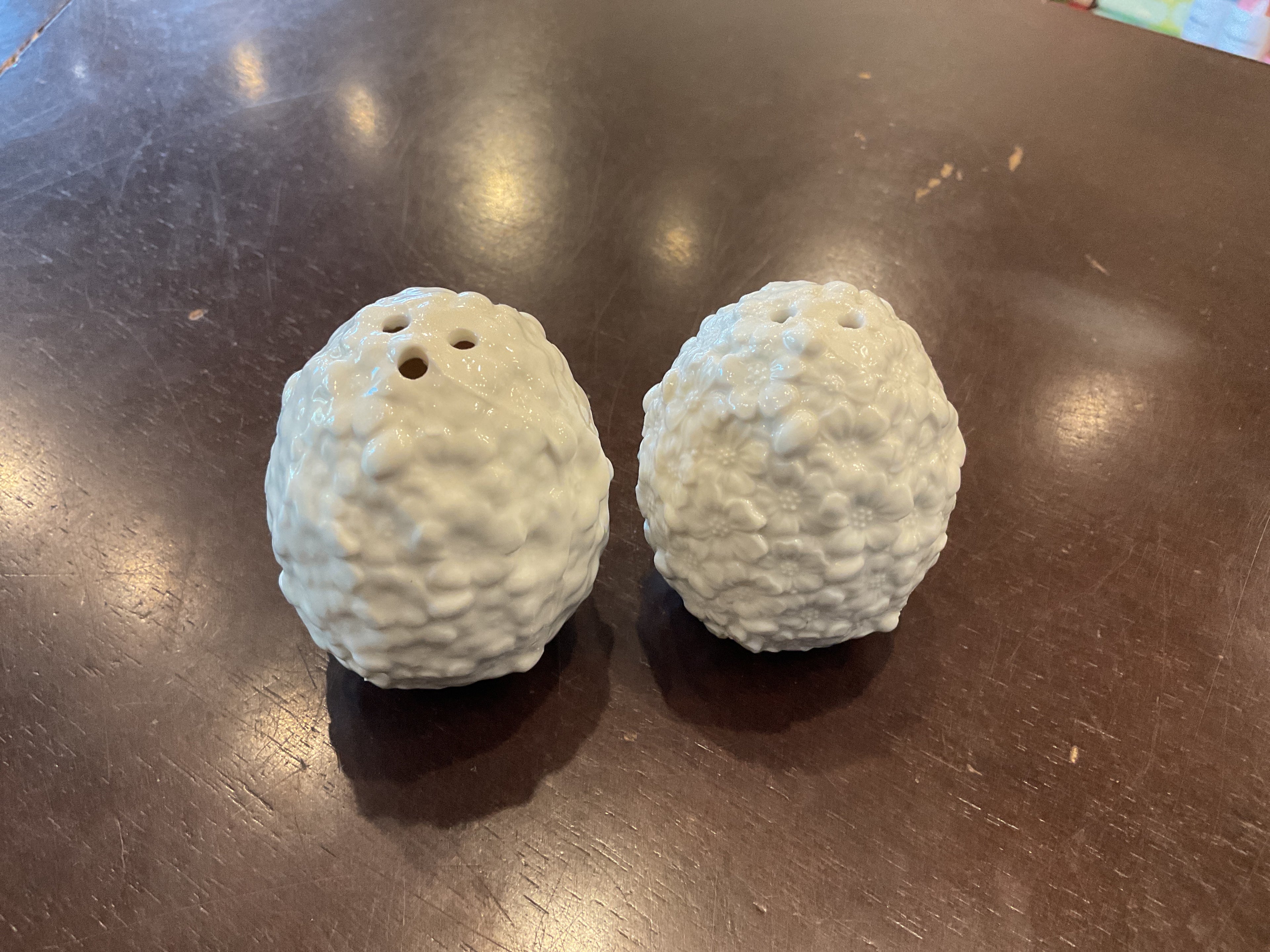 Floral Egg Salt and Pepper Shaker Set