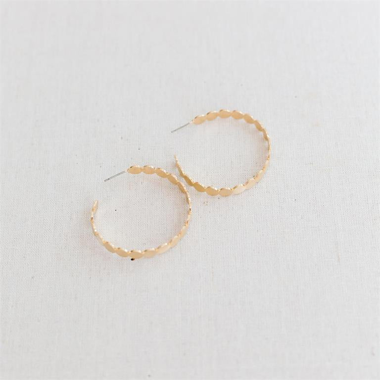 Bordeaux Hoop Earrings