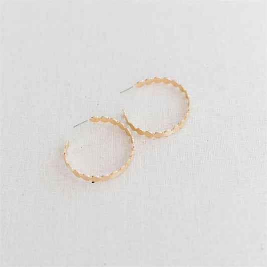 Bordeaux Hoop Earrings