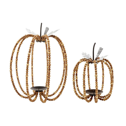 Beaded Pumpkin Lantern Set