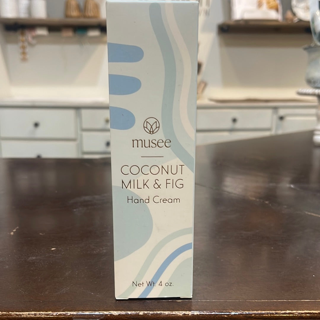 "Coconut Milk & Fig' 4oz Musee hand cream.