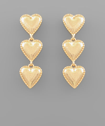 Gold Heart Earrings