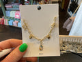 Pickleball 5 Charm Necklace - Striped