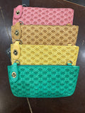 Joy Susan Lattice Woven Mini Crossbody Wristlet Clutch