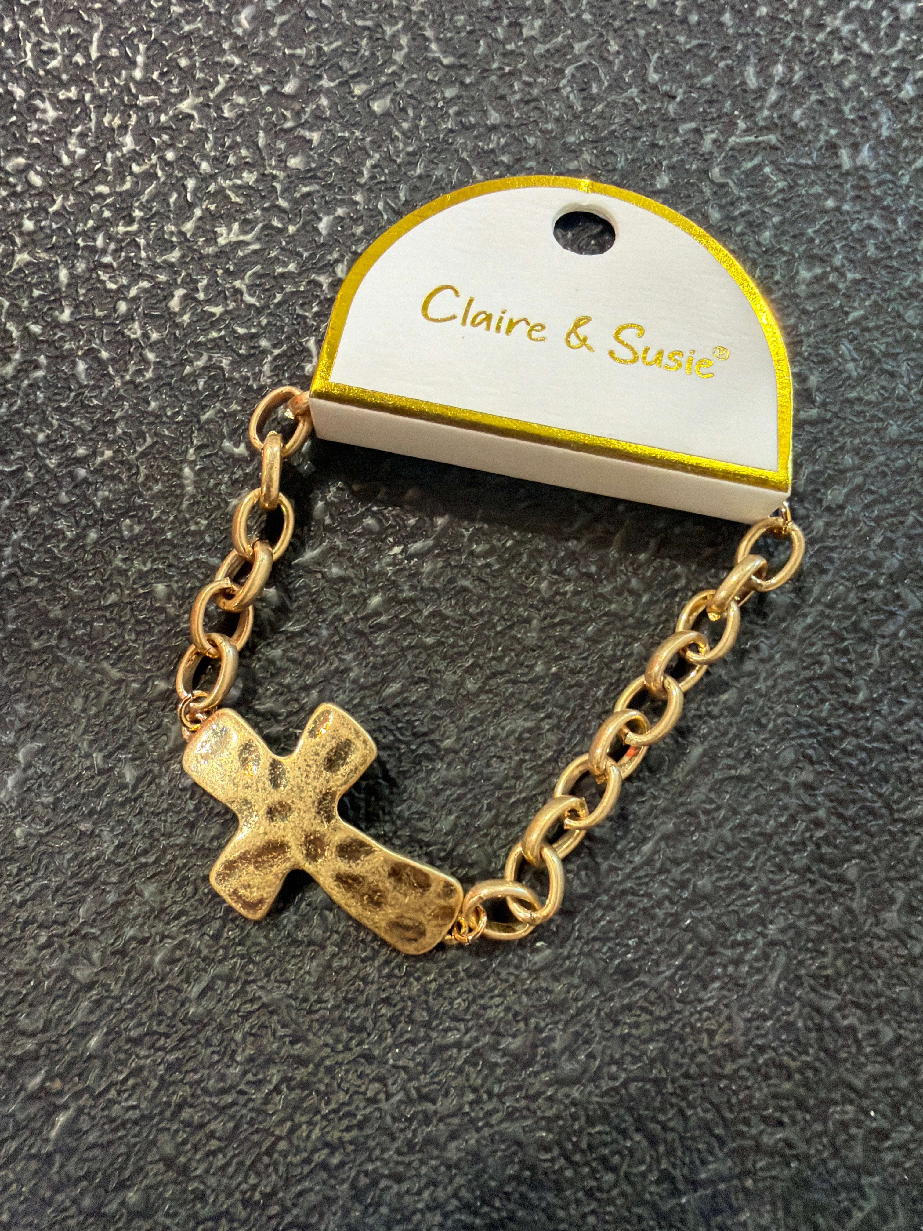 Metal Chain Cross Bracelet