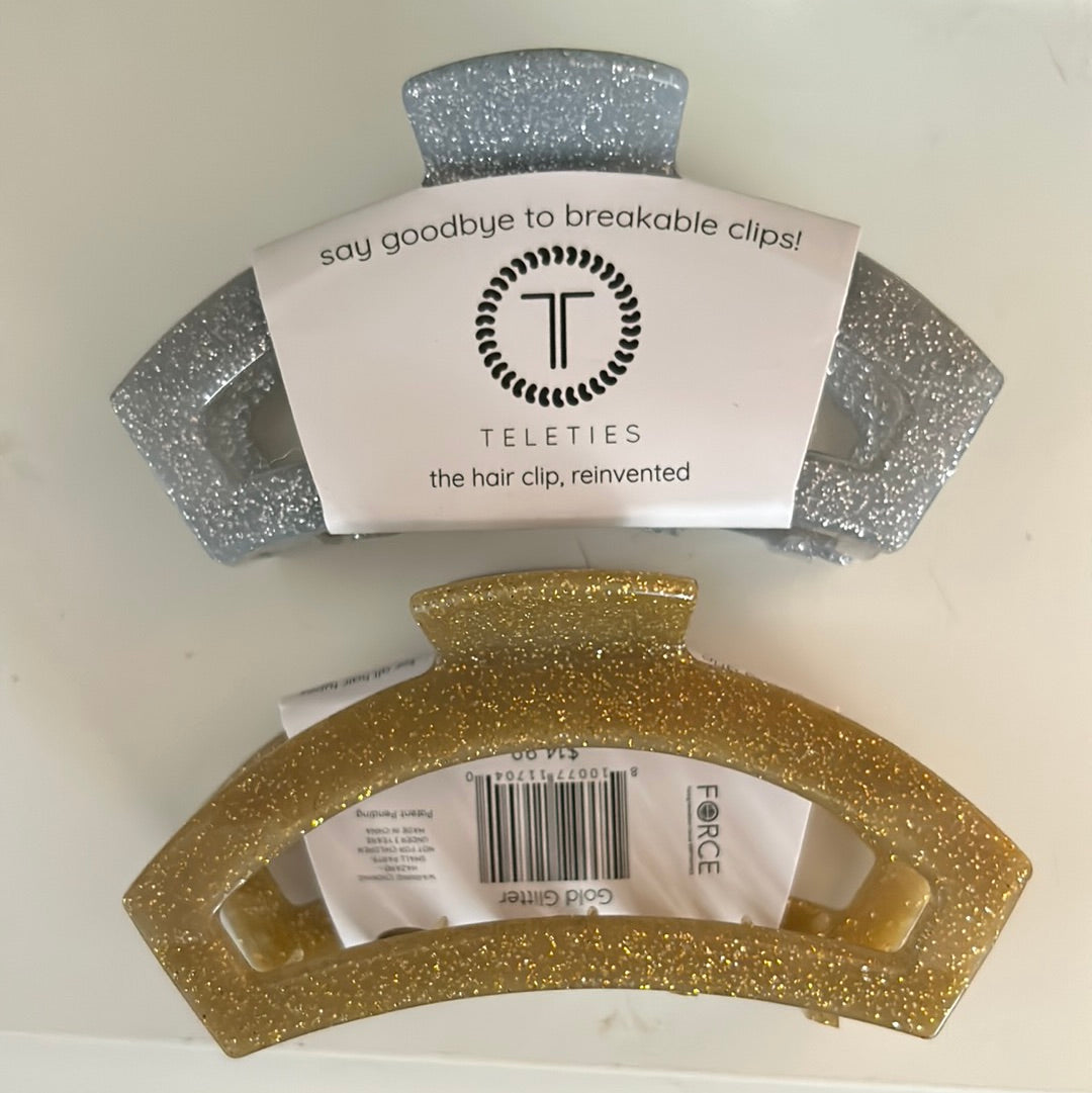 Glitter Teleties Clips