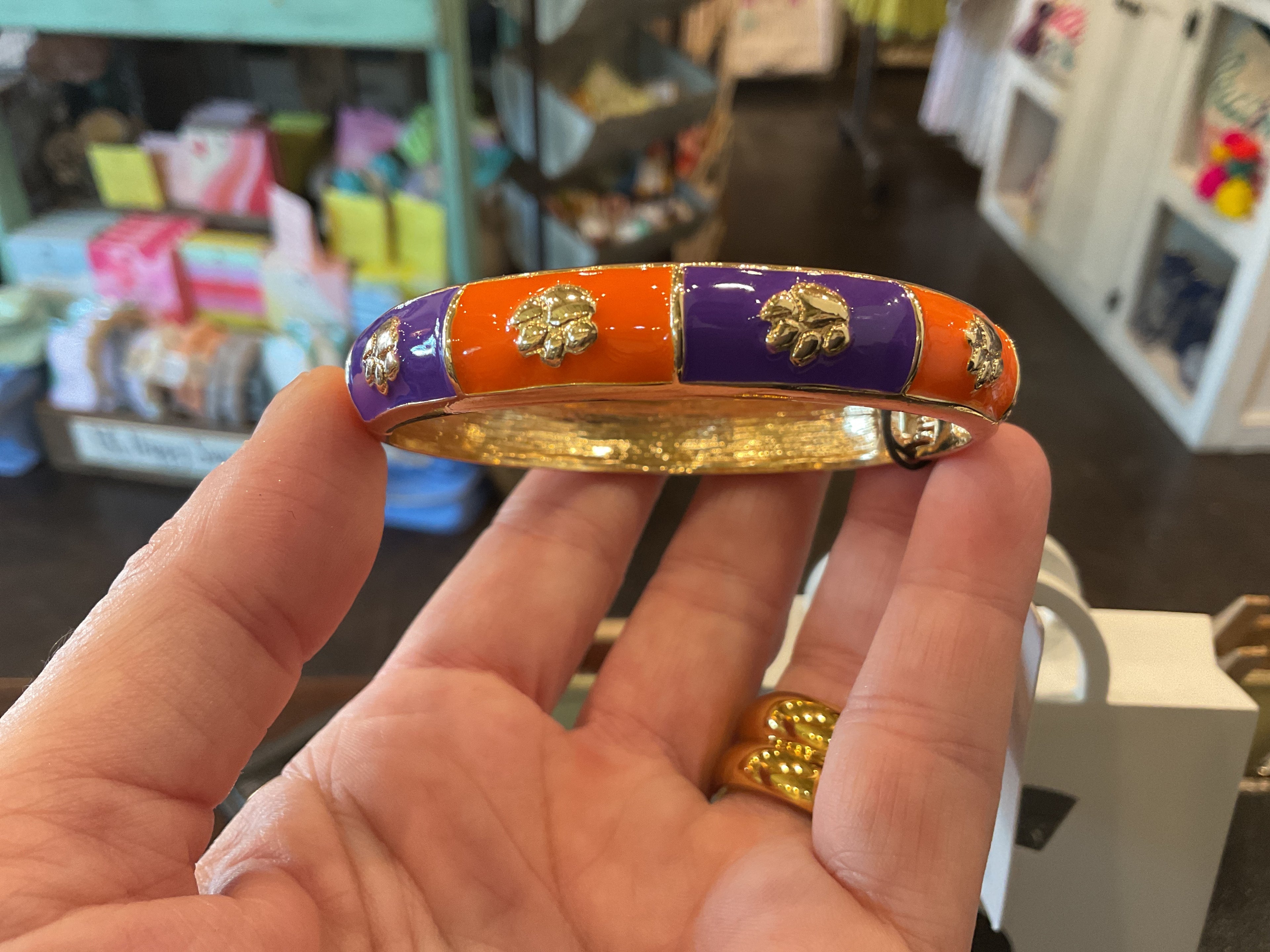 Canvas College Enamel Hinge Bangle