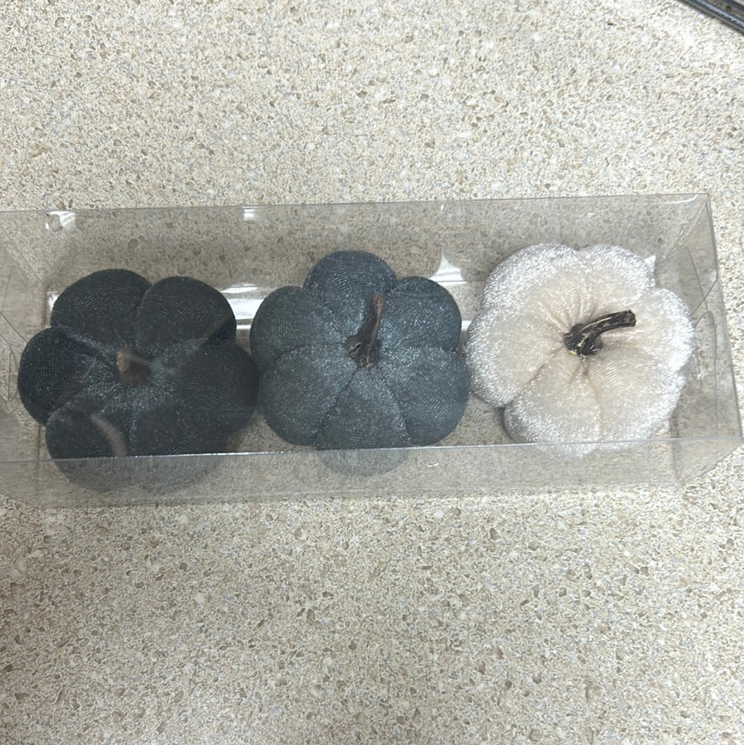 Cool Color Mini Pumpkins Set of 3