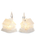 4” Iced Lighted Church Ornament