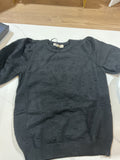DOT textured short puff sleeve knit sweater