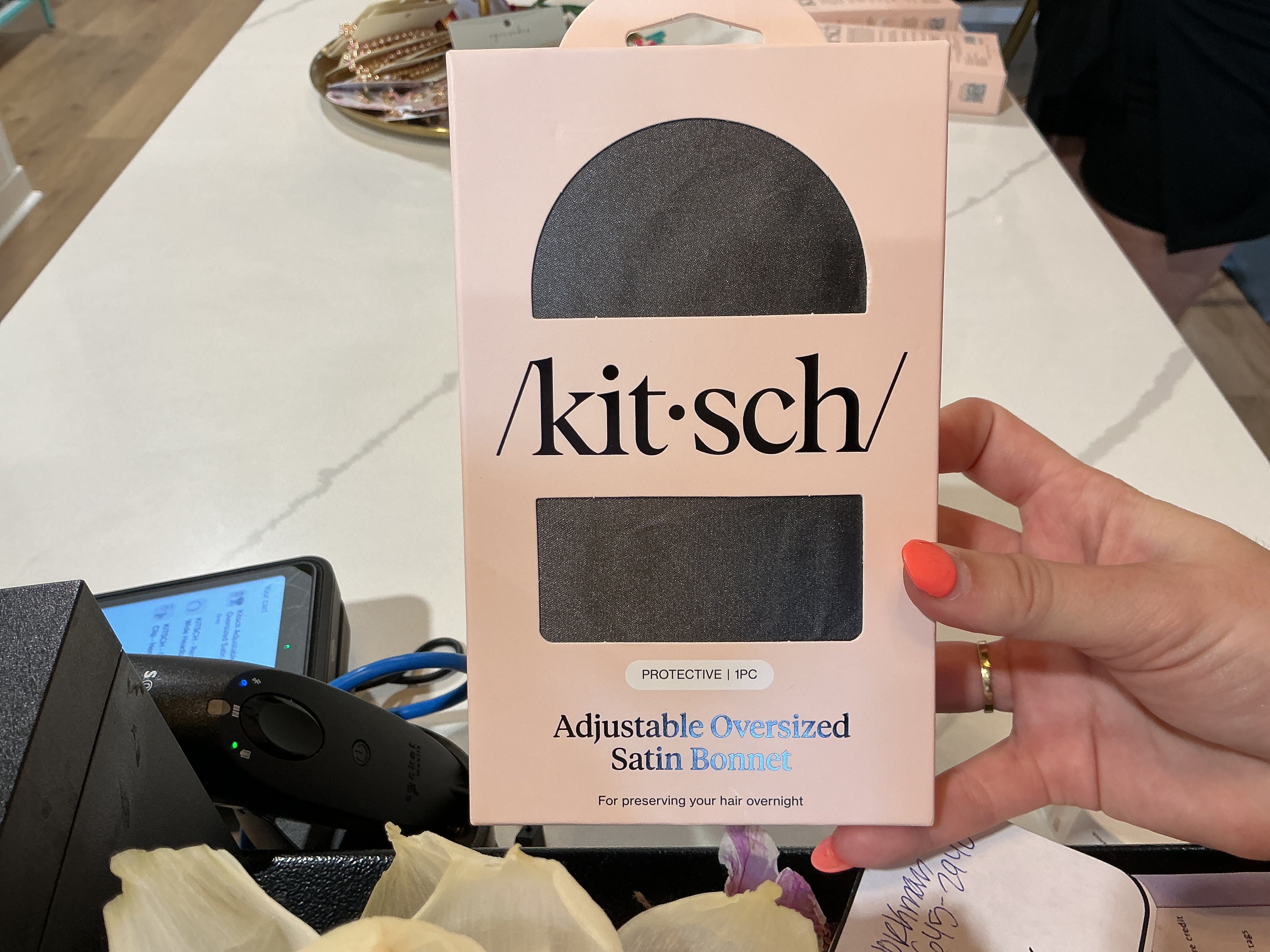 Kitsch Adjustable Oversized Satin Bonnet