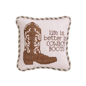 Western Needlepoint Small Pillows