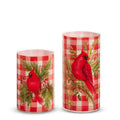 8” Gingham Cardinal on Branch Containers