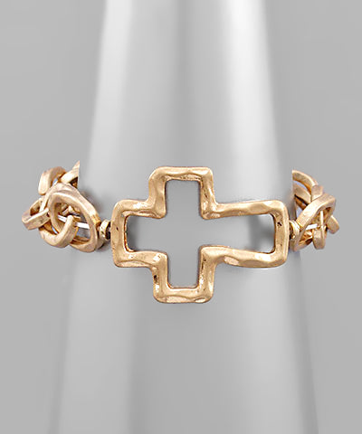 Chain Cross Stretch Bracelet