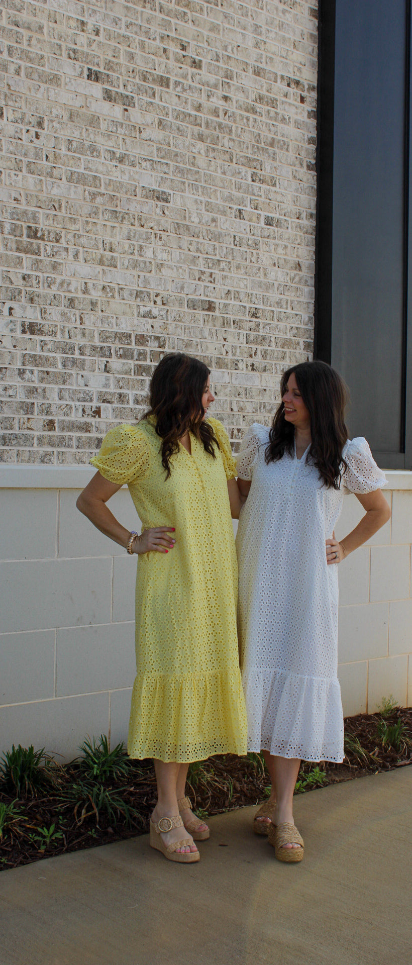 Eyelet Puff Sleeve Maxi