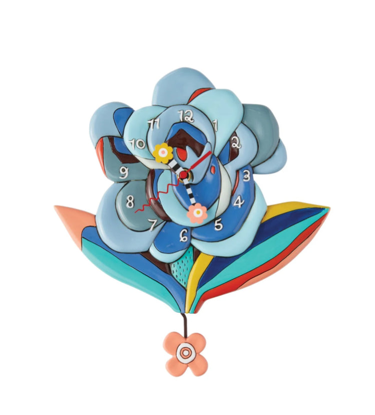 Blue Bloom Clock