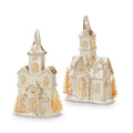 9” Mercury Glass Lighted Church
