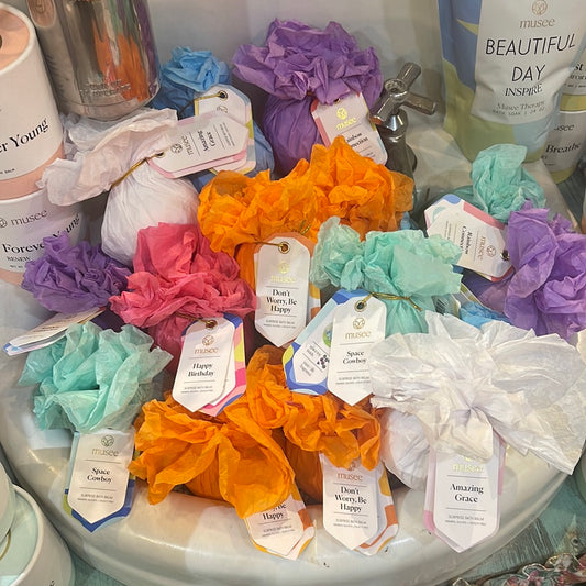 Assorted Musee surprise bath balms.