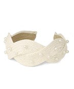 Raffia Pearl Beaded  Headbands