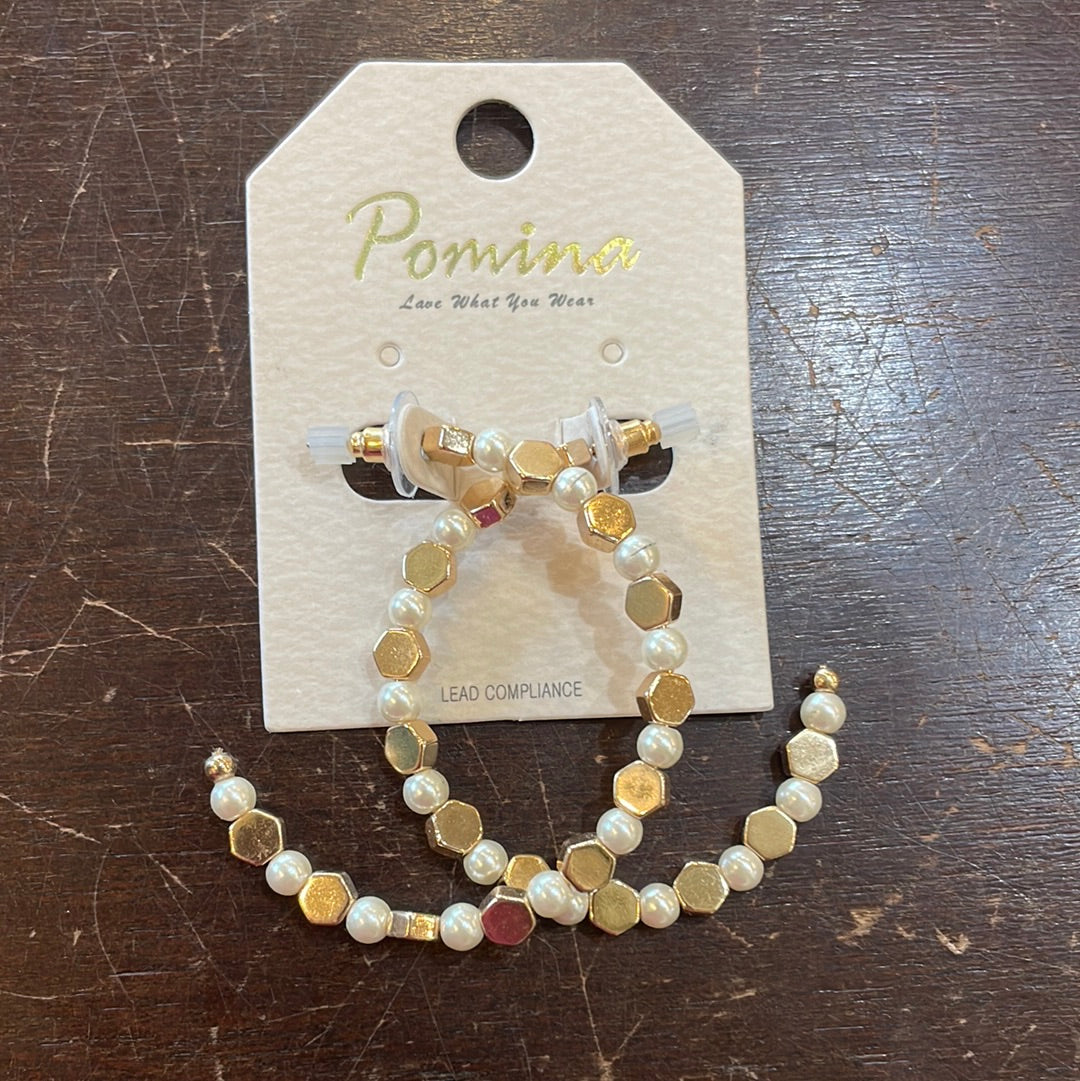 Crescent Beaded Earrings