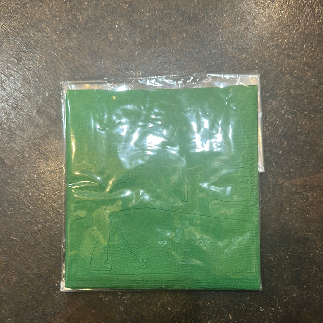 Green golf napkins.