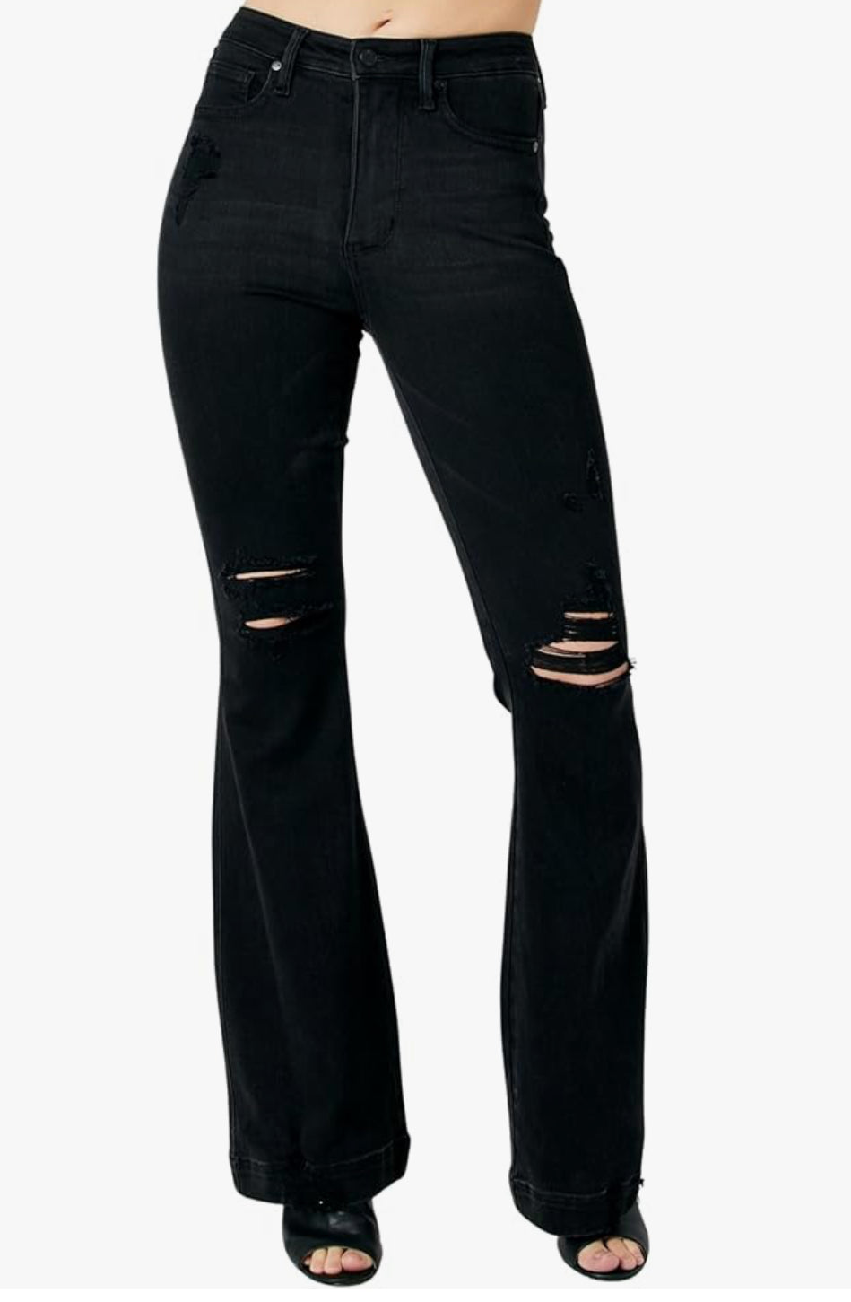 Judy Blue High Waist Tummy Control Destroy Flare Jeans (88622)