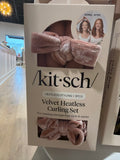 Terracotta Velvet Heatless Curling Set