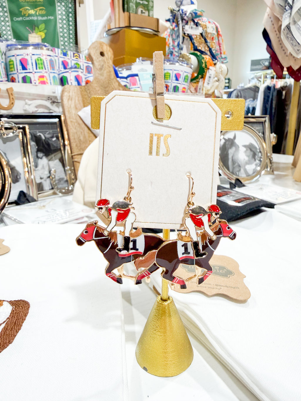 Horse Race Rider Earring