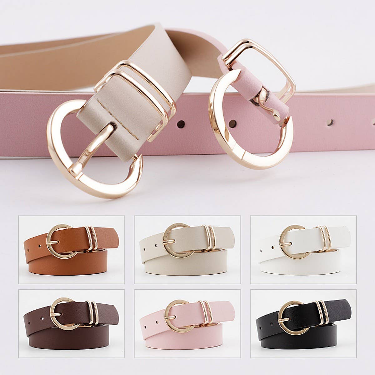 RING HOLE PIN BUCKLE BELT