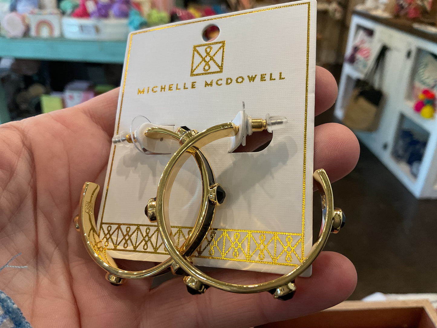 Black and Gold GameDay Earrings