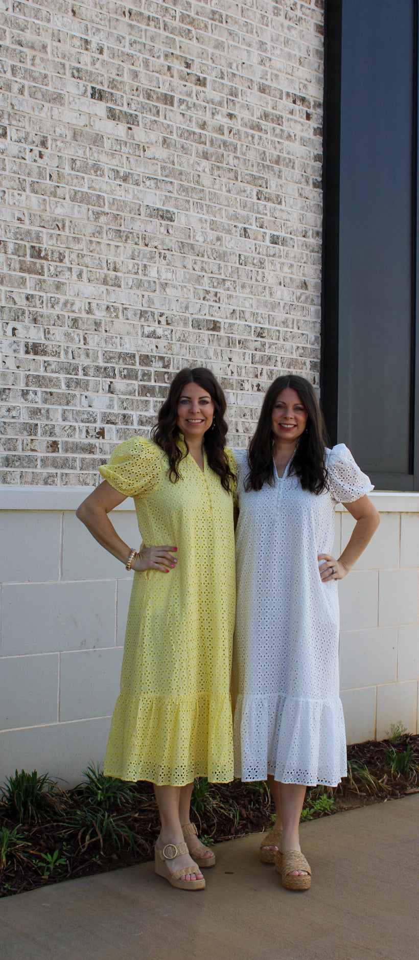 Eyelet Puff Sleeve Maxi