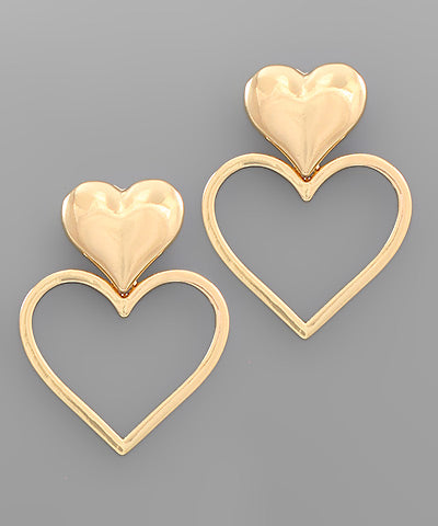 Double Heart Earrings