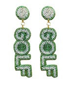 GOLF Letter Beaded Earrings