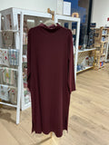 Solid long sleeve midi dress