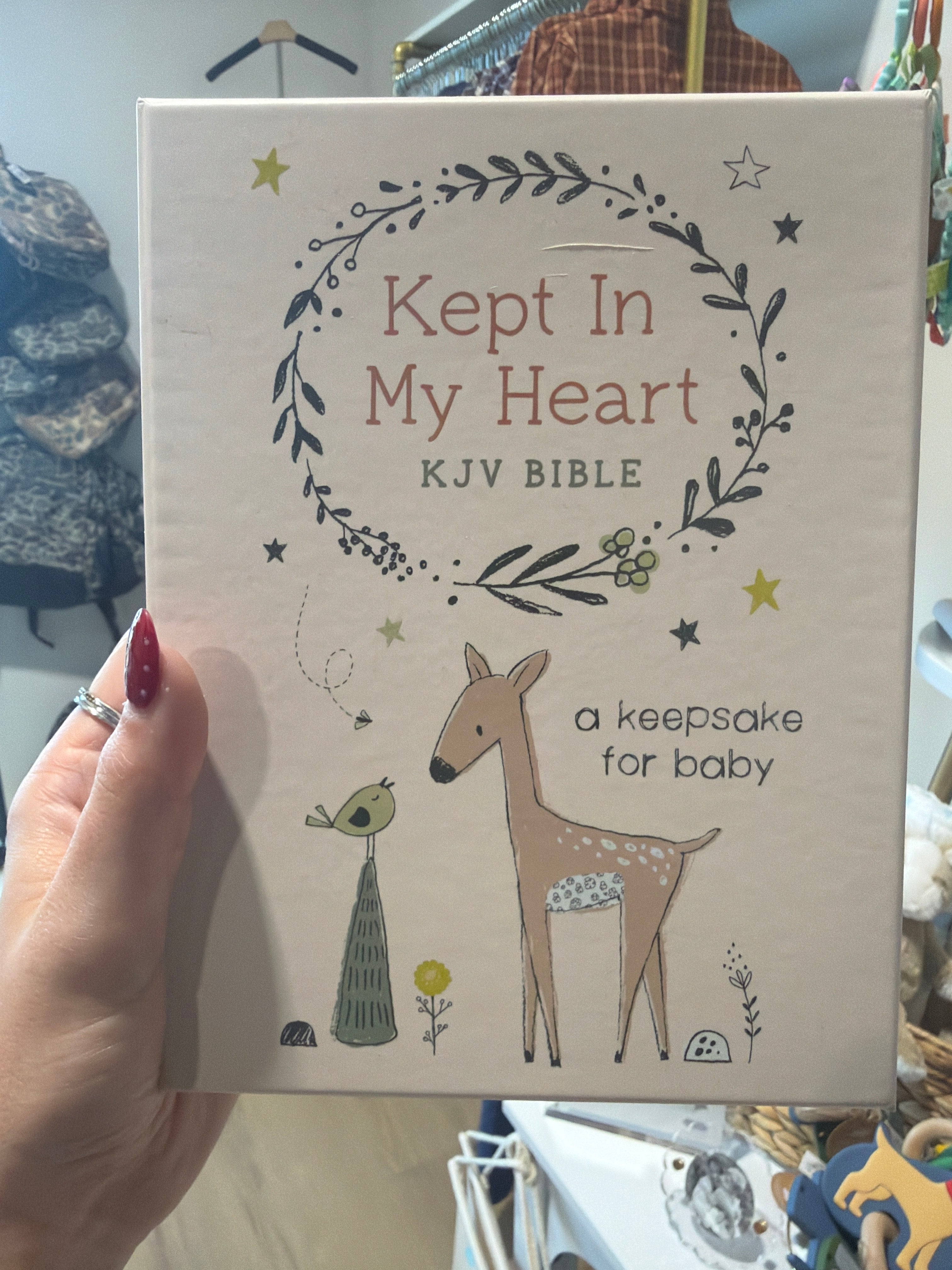 Kept in My Heart KJV Bible [Coral Woodland]