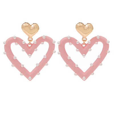 Pearl Color Coated 2 Drop Earring