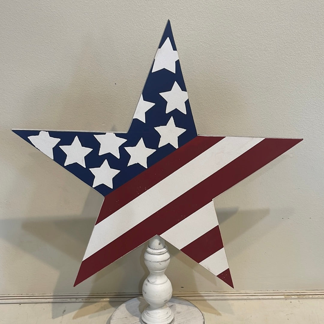 American Flag Star topper for welcome sign.