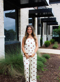 Polka Dot Strapless Pants Set