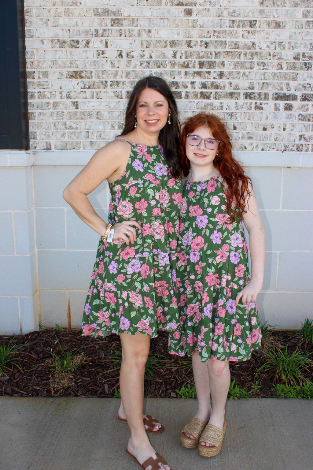 Womens Romantic Floral Halter Neck Tiered Midi Dress