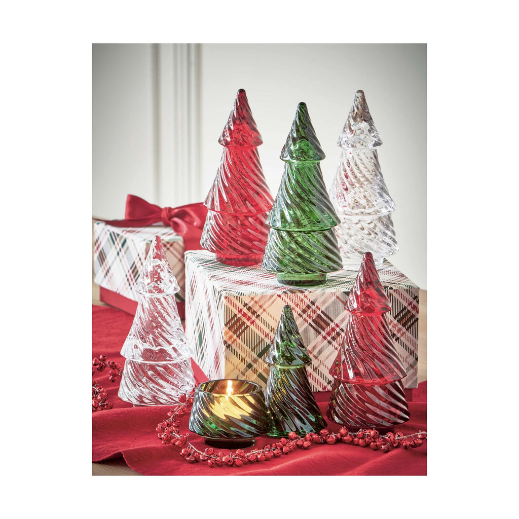 Glass Twist Tree Tealight Holder